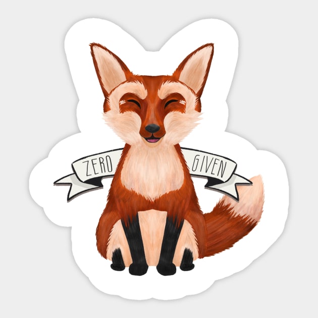 Zero fox given Sticker by Desertfox